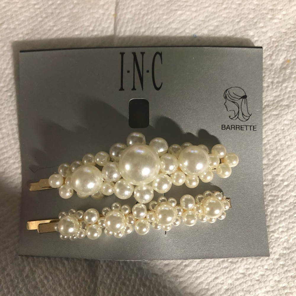 Hair Barrette, Pearl encrusted